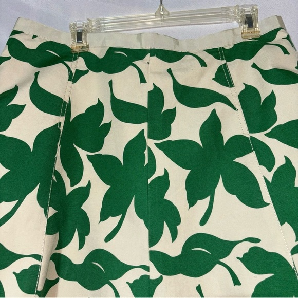 Banana Republic Green & Cream Full Skirt Size 12 - Picture 5 of 10
